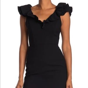 Black ruffle mini/cocktail dress 🤌🏼🥰